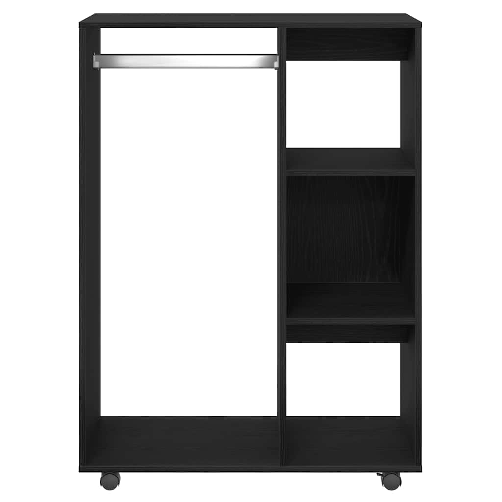 Garderobe Svart Eik 80X40X110 Cm Konstruert Tre