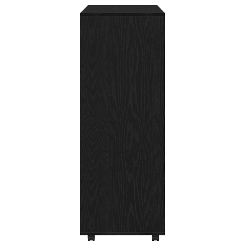 Garderobe Svart Eik 80X40X110 Cm Konstruert Tre