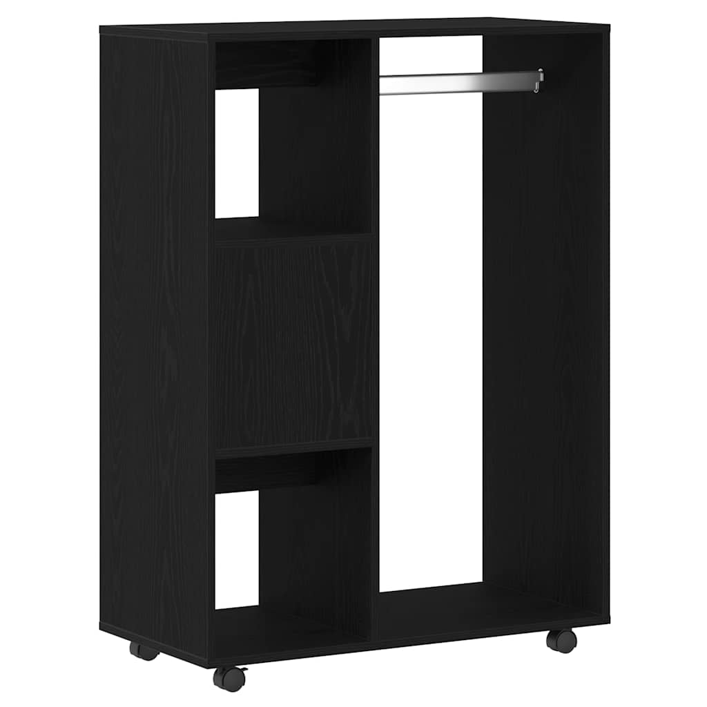 Garderobe Svart Eik 80X40X110 Cm Konstruert Tre