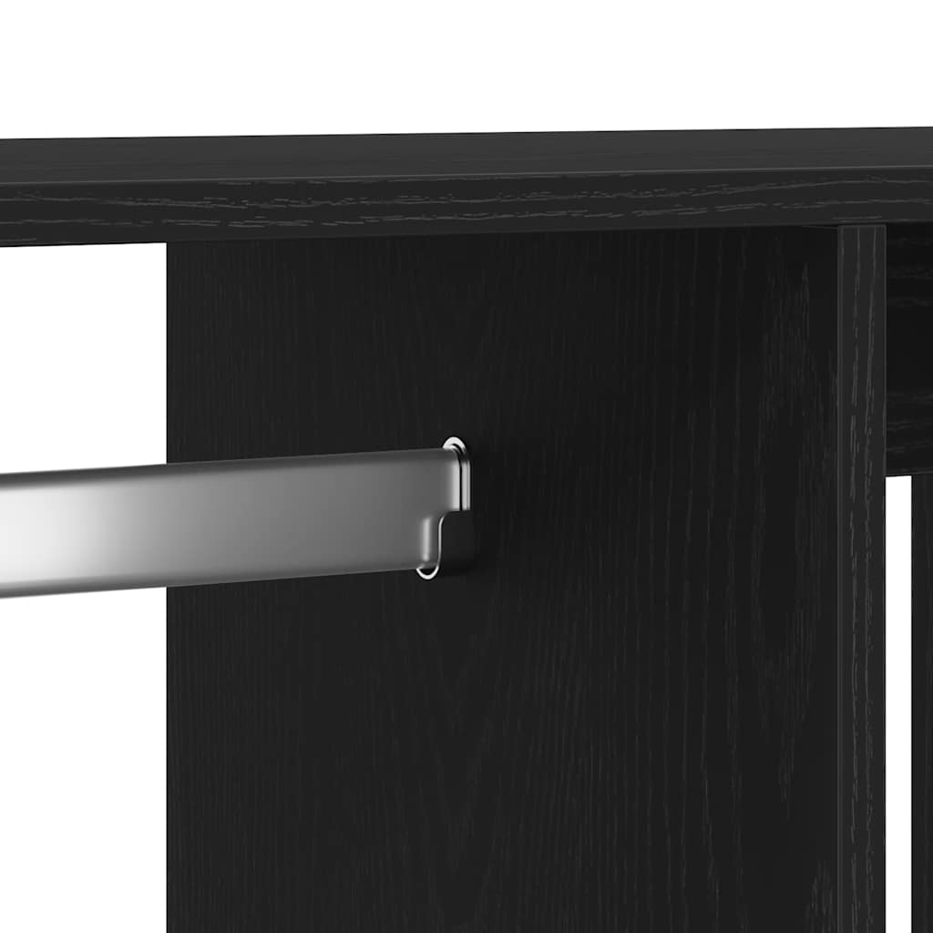 Garderobe Svart Eik 80X40X110 Cm Konstruert Tre