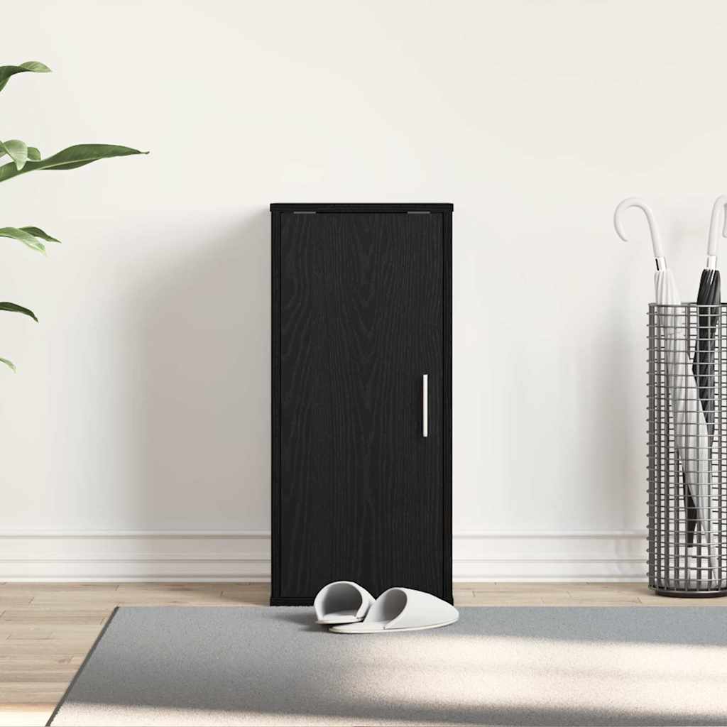 Skoskap Svart Eik 32X35X70 Cm Konstruert Tre
