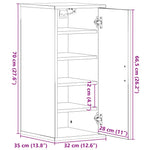 Skoskap Svart Eik 32X35X70 Cm Konstruert Tre