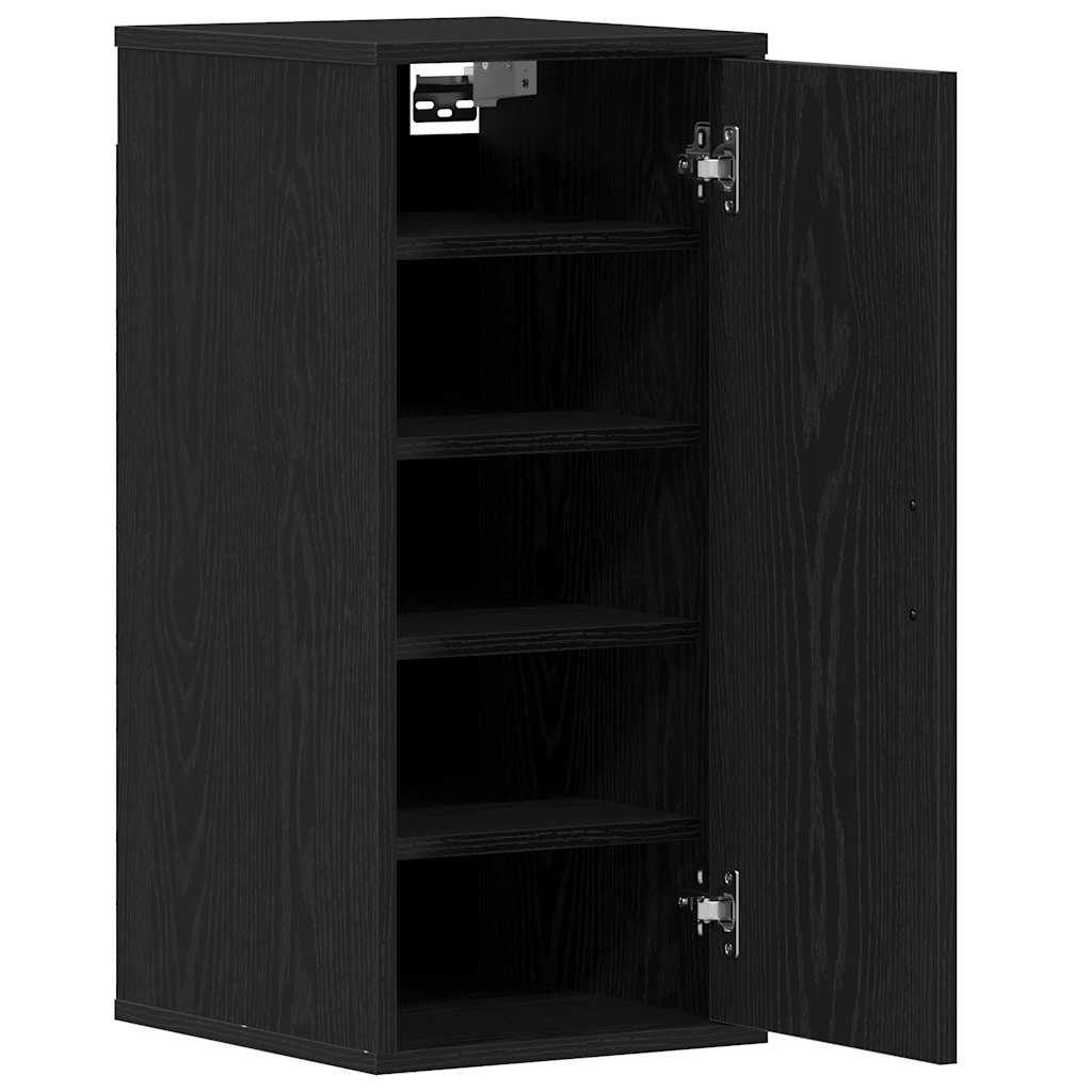 Skoskap Svart Eik 32X35X70 Cm Konstruert Tre