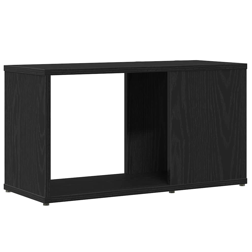 Tv-Benk Svart Eik 60X24X32 Cm Konstruert Tre