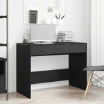 Skrivebord Svart Eik 101X50X76,5 Cm Konstruert Tre