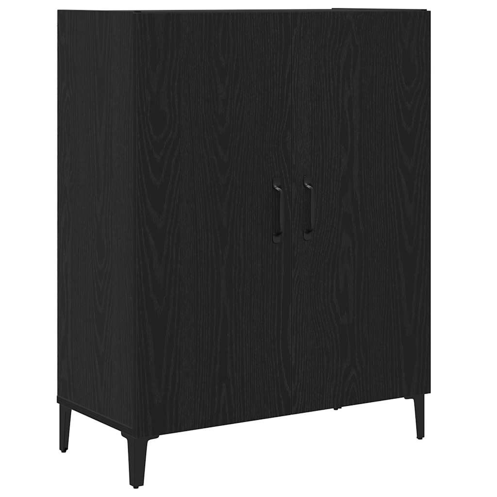 Skjenk Svart Eik 69,5X34X90 Cm Konstruert Tre