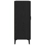 Skjenk Svart Eik 69,5X34X90 Cm Konstruert Tre