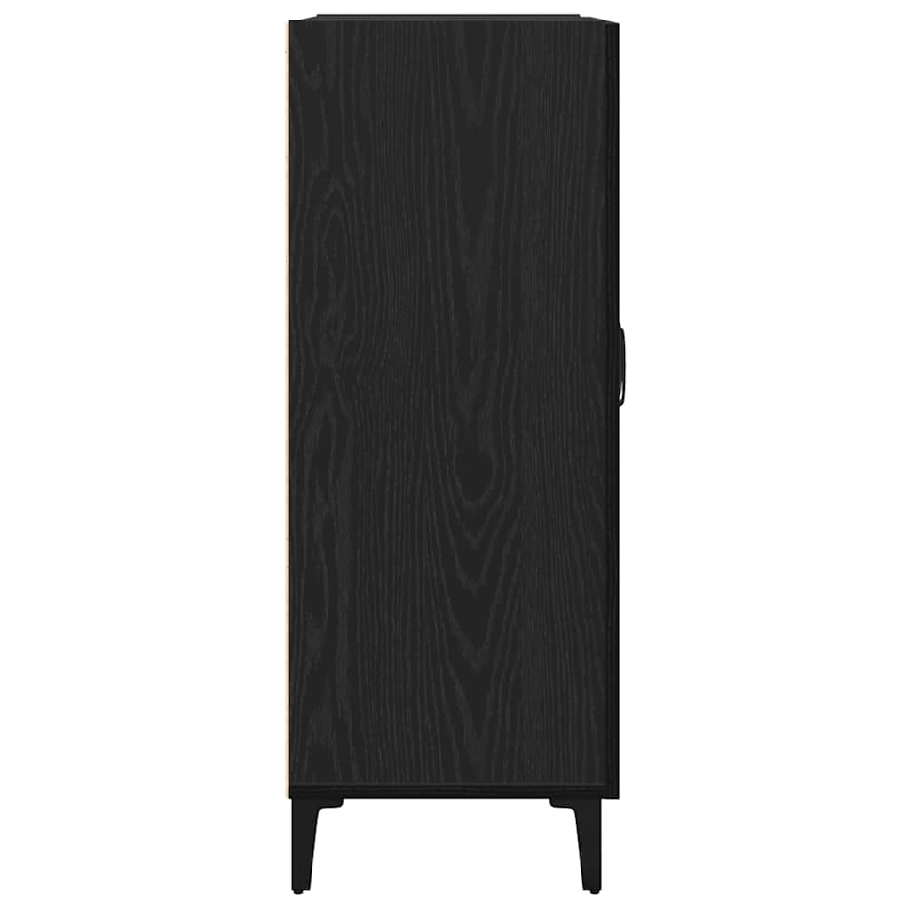 Skjenk Svart Eik 69,5X34X90 Cm Konstruert Tre