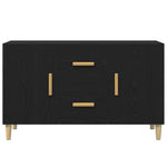 Skjenk Svart Eik 100X36X60 Cm Konstruert Tre