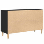 Skjenk Svart Eik 100X36X60 Cm Konstruert Tre