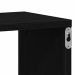 Vegghylle Med Hylle Svart Eik 85 X 16 X 52,5 Cm Konstruert Tre