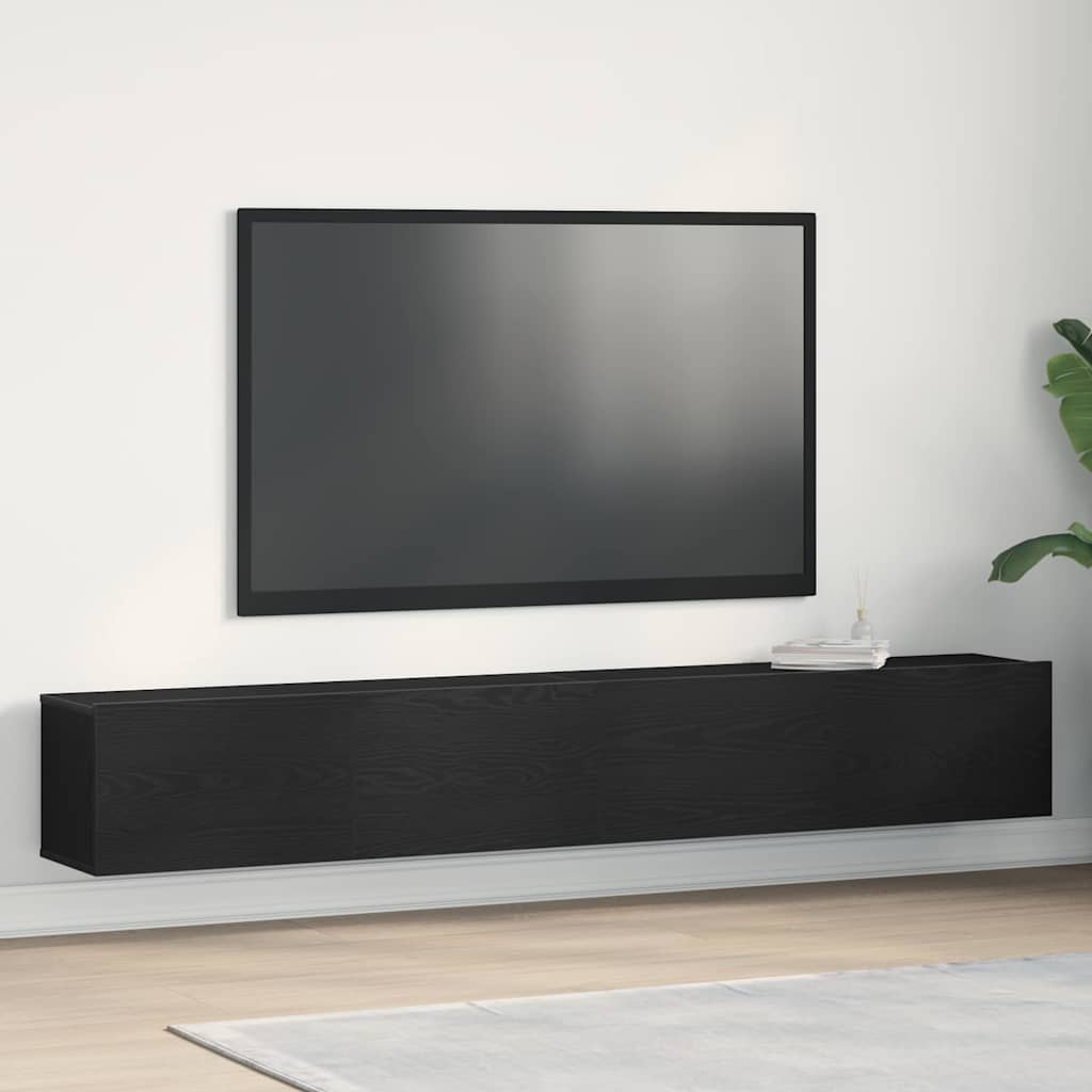 Tv-Skap 2 Pcs Svart 100 X 30 X 30 Cm Konstruert Tre