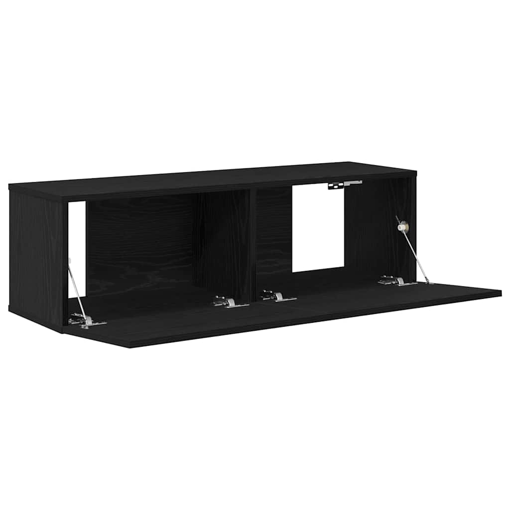 Tv-Skap 2 Pcs Svart 100 X 30 X 30 Cm Konstruert Tre