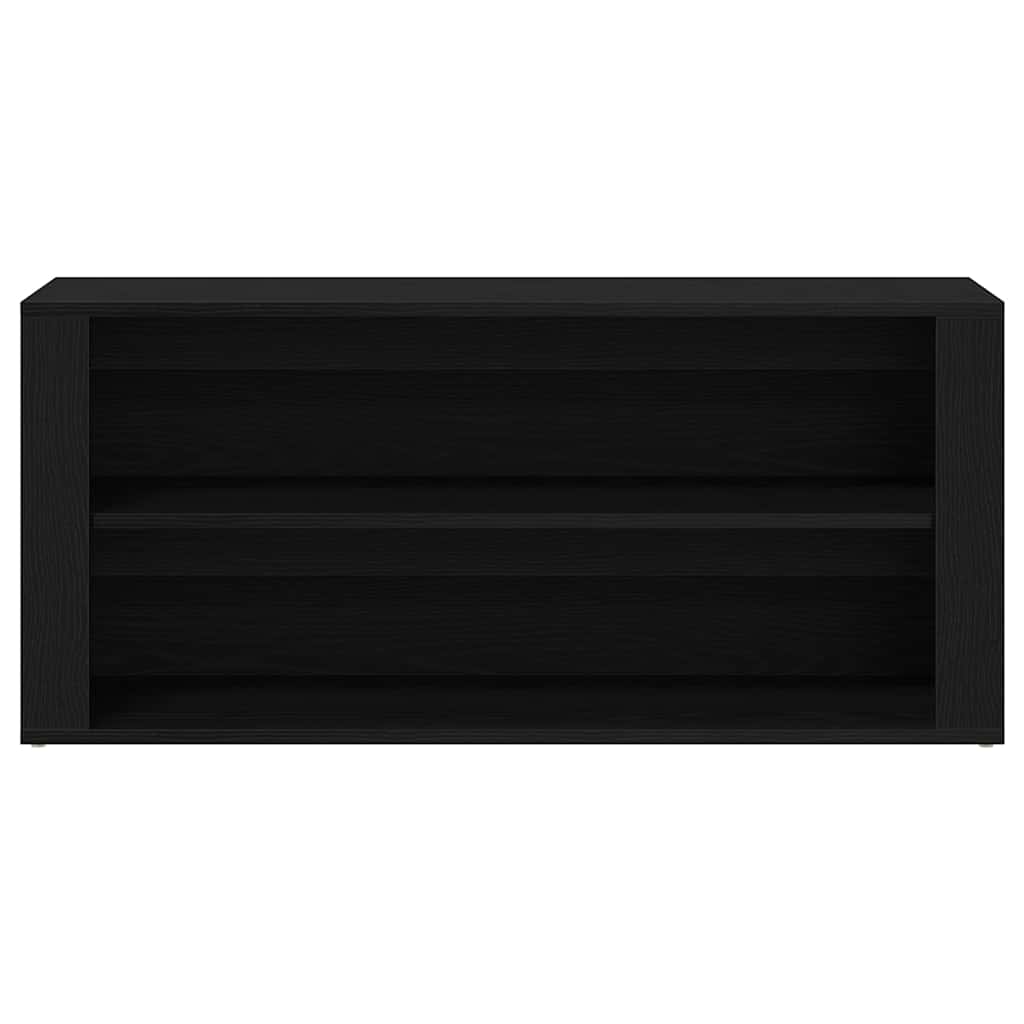 Skobenk Svart Eik 100X35X45 Cm Konstruert Tre