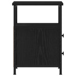 Nattbord Svart Eik 34X35,5X50 Cm Konstruert Tre