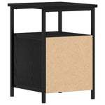 Nattbord Svart Eik 34X35,5X50 Cm Konstruert Tre