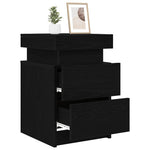 Nattbordskap 2 Pcs Svart Eik 35 X 39 X 55 Cm Konstruert Tre