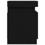 Nattbordskap 2 Pcs Svart Eik 35 X 39 X 55 Cm Konstruert Tre