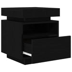 Nattbordskap 2 Pcs Svart Eik 40 X 39 X 48,5 Cm Konstruert Tre