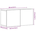 Tv-Skap Svart Eik 80X30X41 Cm Konstruert Tre