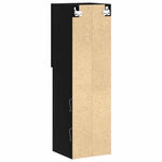 Tv-Skap Veggmontert Svart 30,5 X 30 X 102 Cm Konstruert Tre