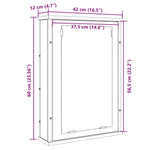 Baderomshylle Med Speil Artisan Eik 42X12X60 Cm Konstruert Tre