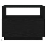 Salongbord Med Led-Lys Svart Eik 50X49X40 Cm