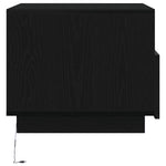 Salongbord Med Led-Lys Svart Eik 50X49X40 Cm