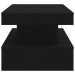 Salongbord Med Led-Lys Svart Eik 90X50X40 Cm
