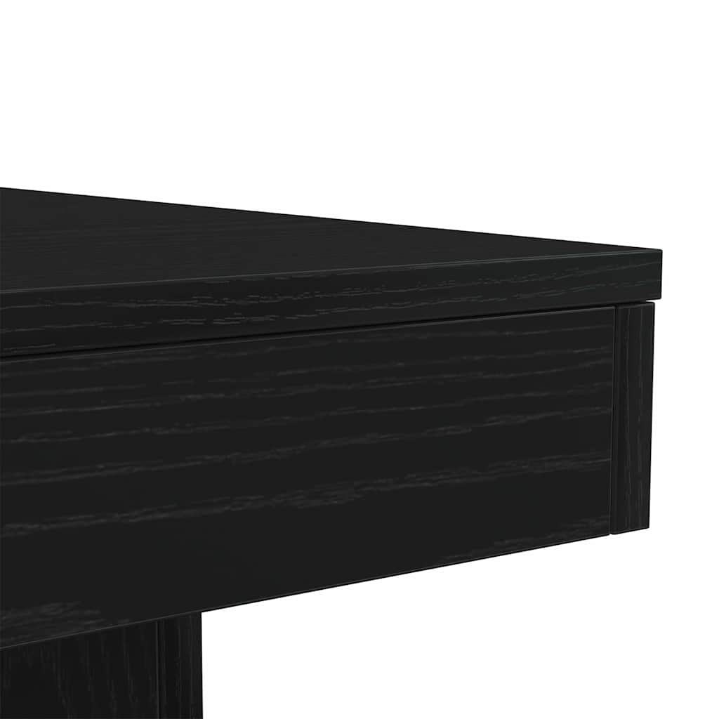 Salongbord Med Led-Lys Svart Eik 90X50X40 Cm