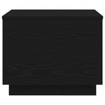 Salongbord Med Led-Lys Svart Eik 50X50X40 Cm