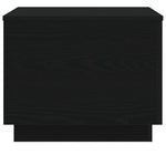 Salongbord Med Led-Lys Svart Eik 50X50X40 Cm