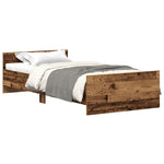 Sengeramme Uten Madrass Gammelt Tre 75X190 Cm Konstruert Tre