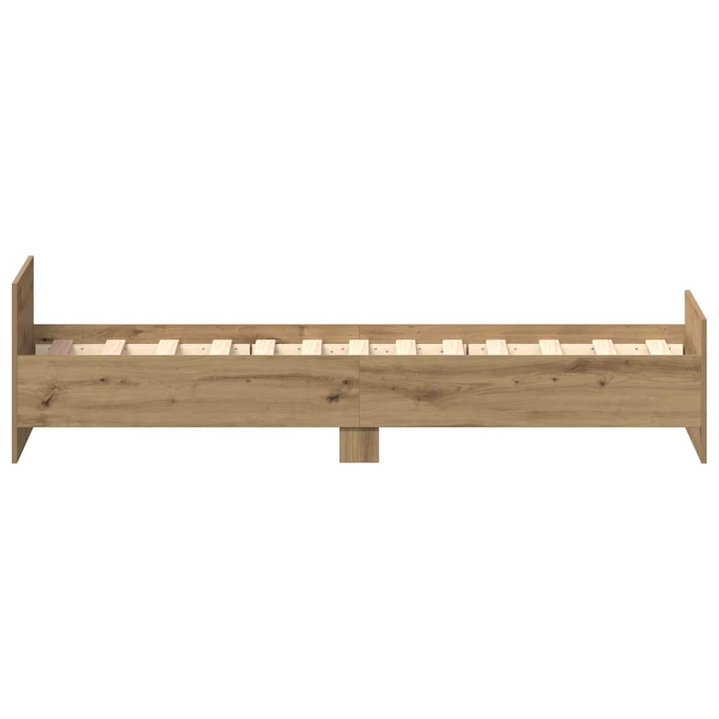 Sengeramme Uten Madrass Artisan Eik 75X190 Cm Konstruert Tre