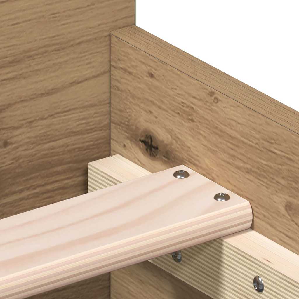 Sengeramme Uten Madrass Artisan Eik 75X190 Cm Konstruert Tre