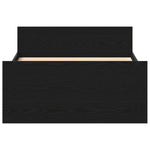 Sengeramme Uten Madrass Svart Eik 75X190 Cm Konstruert Tre