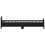 Sengeramme Uten Madrass Svart Eik 75X190 Cm Konstruert Tre