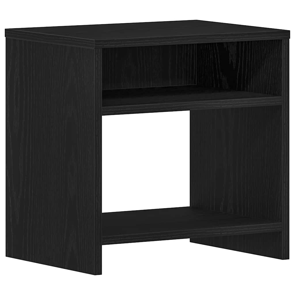 Nattbord Svart Eik 40X30X40 Cm Konstruert Tre