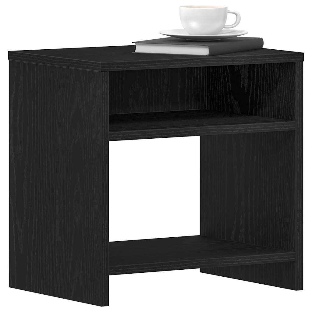 Nattbord Svart Eik 40X30X40 Cm Konstruert Tre