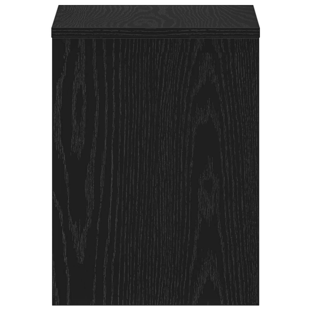 Nattbord Svart Eik 40X30X40 Cm Konstruert Tre