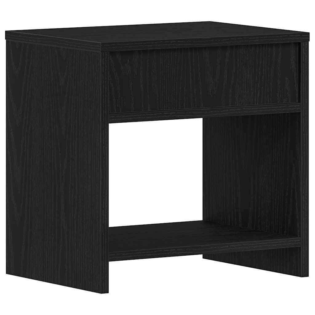 Nattbord Svart Eik 40X30X40 Cm Konstruert Tre