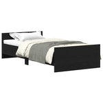 Sengeramme Uten Madrass Svart Eik 90X190 Cm Konstruert Tre