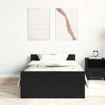 Sengeramme Uten Madrass Svart Eik 90X190 Cm Konstruert Tre