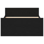 Sengeramme Uten Madrass Svart Eik 90X190 Cm Konstruert Tre