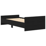 Sengeramme Uten Madrass Svart Eik 90X190 Cm Konstruert Tre