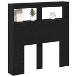 Hodegavl Skap Med Led Svart Eik 100X17X102 Cm