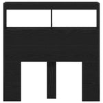 Hodegavl Skap Med Led Svart Eik 100X17X102 Cm
