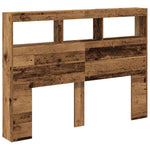 Hodegavl Skap Med Led Gammelt Tre 140X17X102 Cm