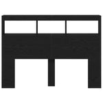 Hodegavl Skap Med Led Svart Eik 140X17X102 Cm