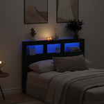 Hodegavl Skap Med Led Svart Eik 140X17X102 Cm